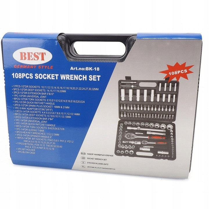 Set chei tubulare 108 piese EC303 KraftProfesional