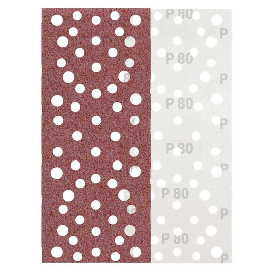 Set 25 discuri de slefuit dreptunghiulare 70x197mm, P80, PP-21238-001
