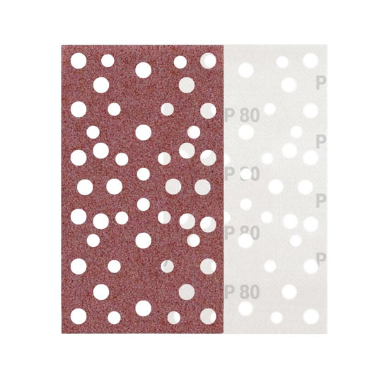 Set 25 discuri de slefuit dreptunghiulare 80x133mm, P80, PP-21237-001