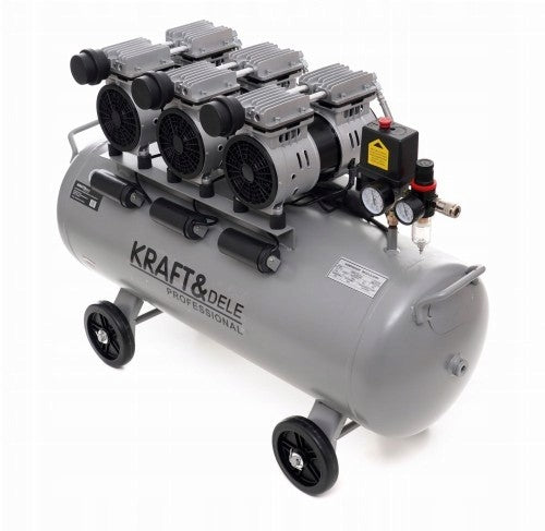 Compresor fara ulei, 3 x 1500 W, 100 l, KraftProfesional KD1397