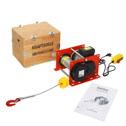 Troliu electric pentru constructii 30m 500/999kg KD1649 KraftProfesional