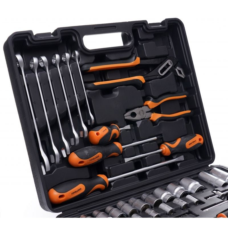 Trusa scule, clesti, surubelnite, prize, 66 elemente, KD10468