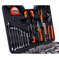 Trusa scule, clesti, surubelnite, biti, prize, adaptori, 83 elemente, KD10464